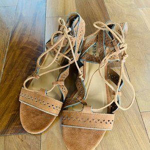 Brown Suede Gladiators with Ankle Ties